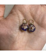 2 Vintage Flower Enamel Work Charm Sphere Rotates On Its Axis Cloisonne - $14.99