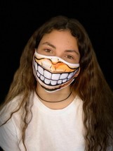 Washable Kids Face Mask Big Smile Fun Funny Youth Huge Teeth Sand Men 3D... - $8.96