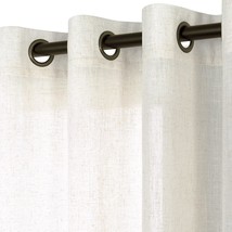 Koufall Linen Window Treatments Sheer Curtain Panels For Living, Cream Color - $45.92