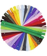 100Pcs 9 Inch Nylon Coil Zippers Bulk for Sewing Crafts Assorted Colors - $23.72