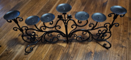 Wrought iron 7 pilar candelabra for table or fireplace (Heavy) - £50.30 GBP