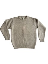 LL Bean Sweater Men LARGE Tall Pullover Chunky Lambs Wool Knit Crew Neck... - £31.28 GBP