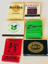 Match Book vtg Advertising matchbook Lot Z Tejas Hard Rock Guayos Ramada Joes M6 - £15.49 GBP