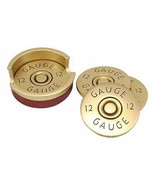 Western 12 Gauge Shotgun Shells Ammo Coaster Set With 4 Shell Casing Coa... - $37.21 CAD