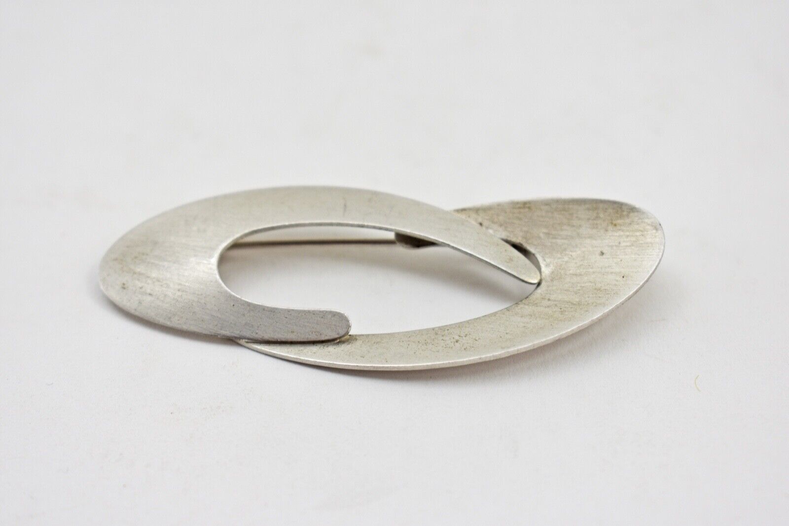 Primary image for Vintage Brushed Sterling Silver Brooch Modernist Atomic Age Pin Jewelry by Beau