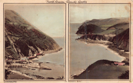 North Devon England~Beauty SPOTS-LYNMOUTH &amp; Woody BAY~1932 Postcard - £4.25 GBP
