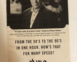 Tv Guide Looks At Science Fiction Print Ad Advertisement William Shatner... - $5.93