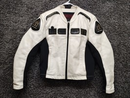 Icon Accelerant Jacket Adult Small White Leather With Removable Quilted ... - $139.87