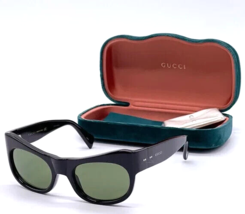 NEW GUCCI GG0870S 001 POLISHED BLACK/GREEN LENS AUTHENTIC SUNGLASSES FRA... - £181.24 GBP