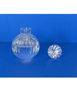 Perfume Bottles-Crystal Perfume Bottle Clear Crystal Round Shaped Stopper - $27.00
