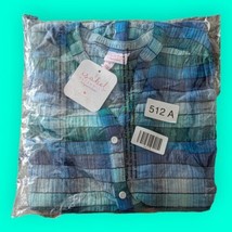 NWT! Isabel Maternity Plaid Top/Shirt/Blouse M Blue Green Button Front w/Tie - £8.33 GBP