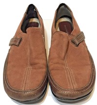 Hush Puppies Womens Two-Tone Brown Leather Slip-On Comfort Loafer 8.5N - £15.54 GBP