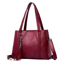 Weaving Handle Women Messenger Bags High Quality Leather  Handbags Women Bags De - £38.20 GBP
