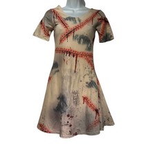 Dolls Kill Creepy Schoolgirl Bloody Scar Nude Zombie Horror Dress Size XS - £42.82 GBP