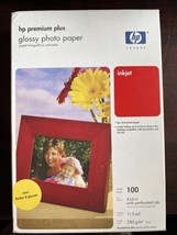 Premium Plus HP High Gloss Inkjet 4x6 Photo Paper 100 Sheets New in Box Sealed - £9.09 GBP