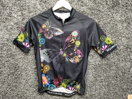 Weimostar Cycling Jersey Women Size Here Black Butterfly Full Zip - $27.77