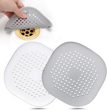 Square Silicone Hair Drain Cover For Shower, Hair Catcher, Easy To Insta... - £16.47 GBP