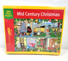 Hennessy Puzzles Mid Century Christmas MCM 1000 PC Jigsaw Puzzle NEW Sealed - £28.89 GBP