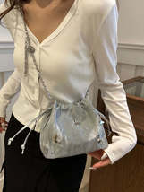Butterfly Drawstring Bucket Bag - $22.26