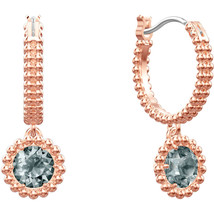 Authentic Swarovski Oxygen Collection Rose Gold Hoop Earrings - $38.71