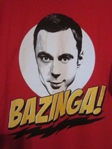 Nwot - Big Bang Theory Sheldon Bazinga! Red Short Sleeve Size Adult L Tee - £10.23 GBP