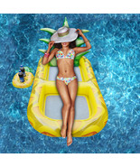 Inflatable Swimming Pool Pineapple Floating Row Air Cushion Bed Summer W... - £29.21 GBP+