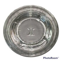Vintage Hilton Hotel Ashtray Trinket Dish Clear Glass Logo Round - £9.31 GBP