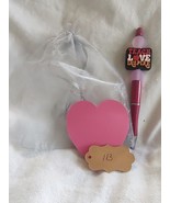 Beaded Teacher Pen with Heart Notepad Teach Love Inspire  - €6,99 EUR