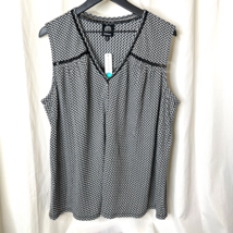 Nwt New Bobeau Womens Stitch Fix Sleeveless Mellia Button Knit Shirt Top Sz 2X - £13.15 GBP