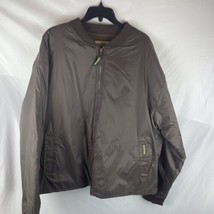 Remington Jacket Mens XL Brown Bomber Coat Warm Insulated Full Zip Lined... - $18.46