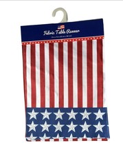 Patriotic Flag 4th Of July Table Runner Indoor Outdoor Summer Beach 13x72&quot; - £25.75 GBP