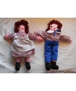Raggedy Ann and Andy Dolls both 17 inches tall  may be homemade  - £15.62 GBP