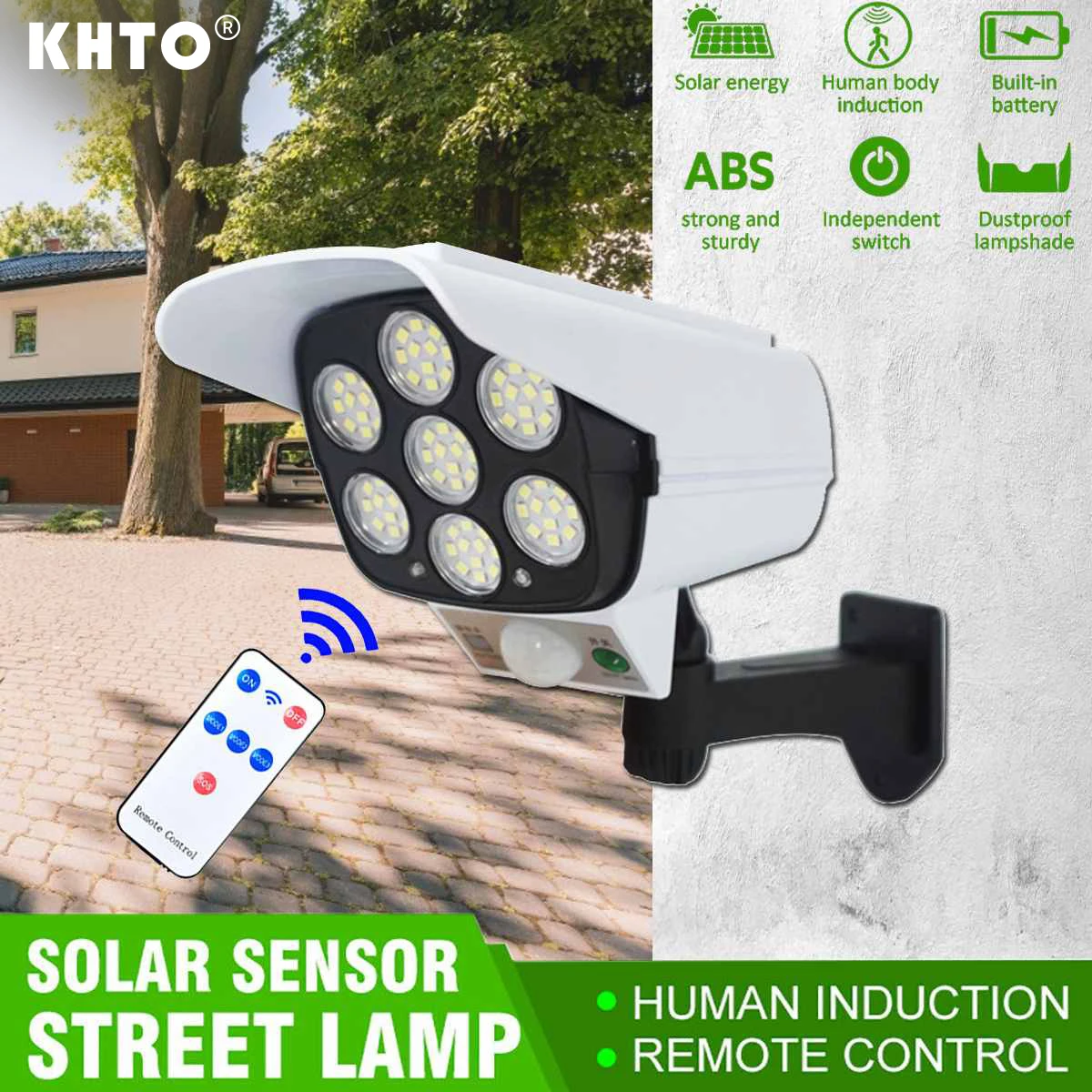 2 In1 Solar Powered Light Security Simulation Fake Dummy Camera Solar Light Outd - £164.91 GBP