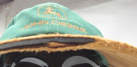 John Deere Cap Hat Patch Snapback K Products USA Distressed Suede Bill - £15.16 GBP