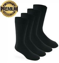 Jefferies Socks Mens Ribbed Cotton Nylon Crew Dress Casual Ankle Socks 6 Pairs - £12.67 GBP