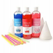 Snow Cone Kit, 20 Snow Cones &amp; Straws, 3 16-oz. Syrups - NSCK3D1 - $36.99