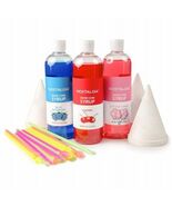 Snow Cone Kit, 20 Snow Cones &amp; Straws, 3 16-oz. Syrups - NSCK3D1 - $680.56 MXN