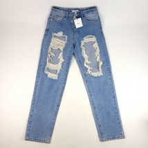 Adika Jeans Small (36) Light Wash Denim Ripped 100% Cotton - £23.79 GBP