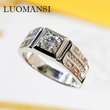 0 s925 sterling silver passed the test 1 carat moissanite men s ring wedding engagement thumb200