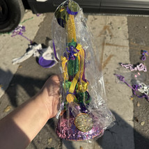 2025 Krewe Of Tucks Handmade Toilet Plunger Mardi Gras Purple Glitter - $22.77