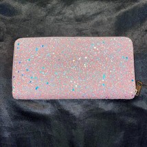 NWOT Pastel Pink Glitter Wallet - 7.75” Length x 4” Height - £15.48 GBP