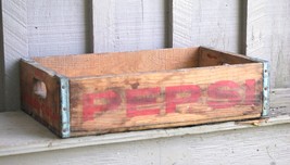 Pepsi Cola Natural Wooden Soda Pop Bottle Crate Carrier Tool Open Box Ma... - $369.07 MXN