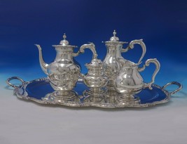 Strasbourg by Unknown Peruvian Sterling Silver Tea Set 5pc with Tray (#5201) - £4,128.99 GBP