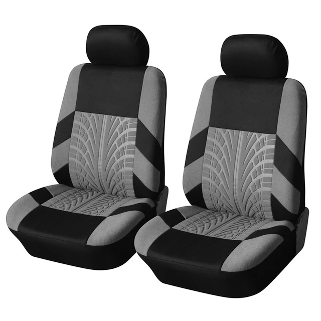 Universal Brand Embroidery Car Seat Covers Set - Grey Front - £23.11 GBP
