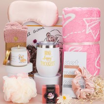 Get Well Soon Gifts For Women,After Surgery Basket With Flannel Blanket Coffee M - £46.20 GBP