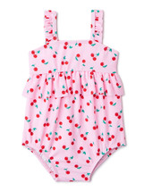 Wonder Nation Baby Girl Cherry One-Piece Swimsuit Size 12 Months - £15.75 GBP