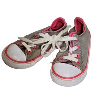 Converse Sneakers Infant Girls Gray and Pink Size 8 - £7.94 GBP