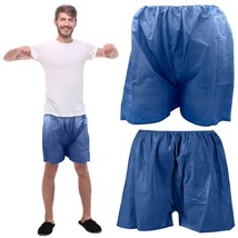 10ct Blue Disposable Polypropylene Shorts One size /w Elastic Waist, No Pockets - £18.80 GBP