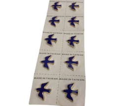 Blue Bird Pins Vintage Lot Dove Religious retro Made In Taiwan original card - £23.69 GBP