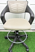 Modway Thrive Mesh Drafting Chair in Gray with Black Adjustable to 42 In... - $69.30